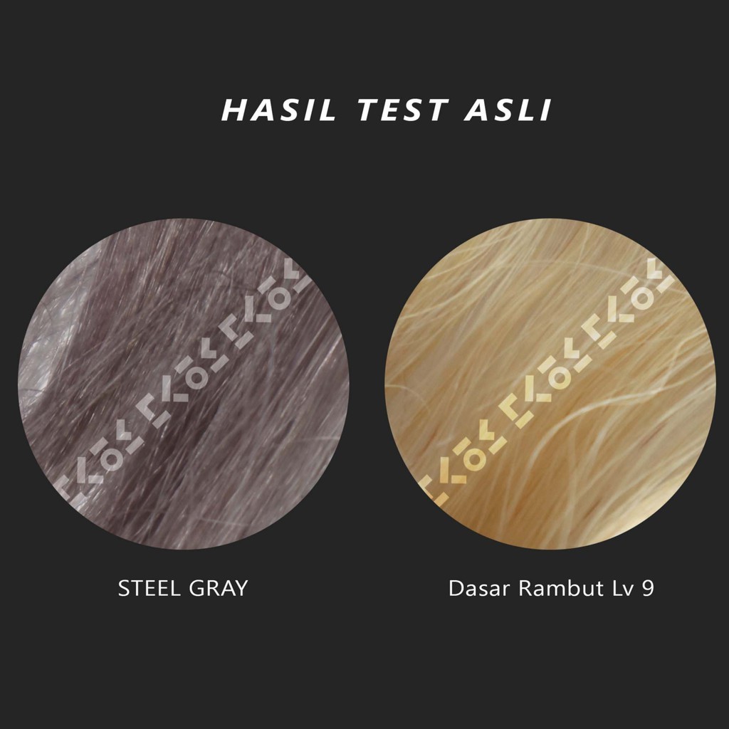 COLORE FRESCO STEEL GRAY CAT RAMBUT ABU ABU BAHAN DASAR AIR TANPA TAMBAHAN DEVELOPER