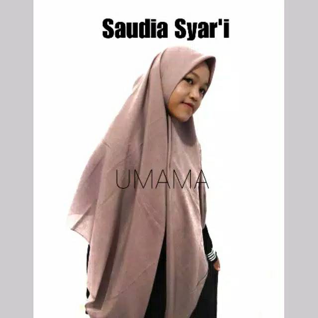 KERUDUNG SAUDIA SYARI BY UMAMA SEGIEMPAT RAWIS DAN JAHIT TEPI HIJAB