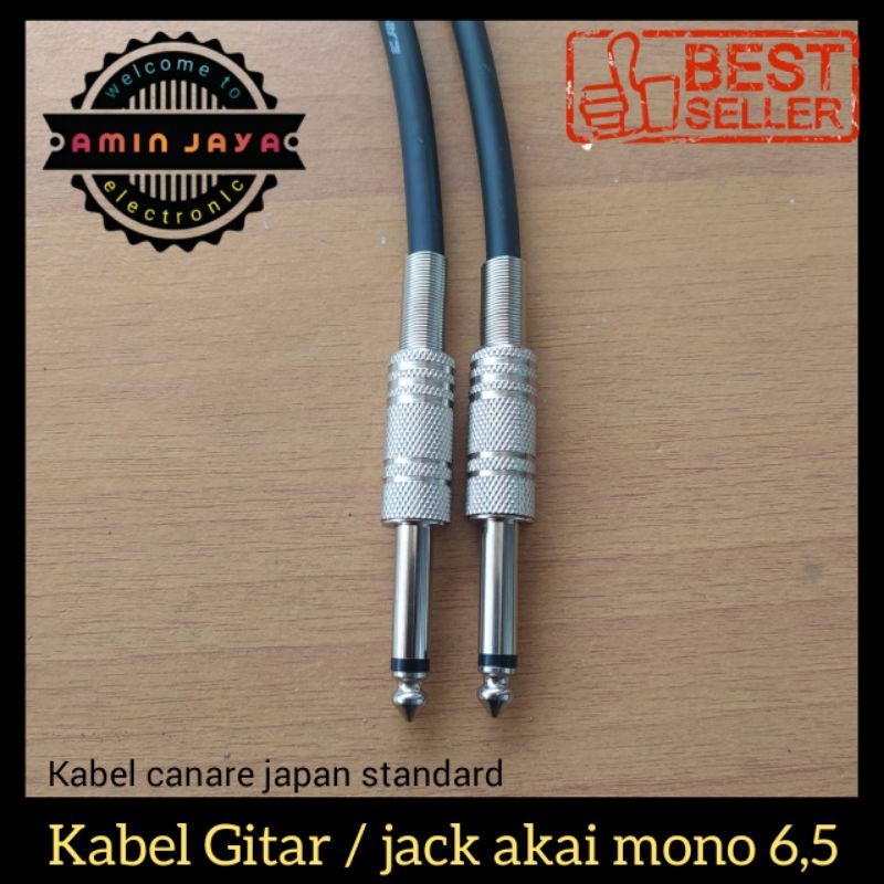 Termurah kabel gitar bass jack akai mono 6,5 kabel canare