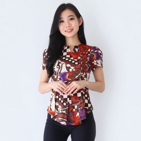 ATASAN BATIK WANITA BLOUSE BATIK XL 318