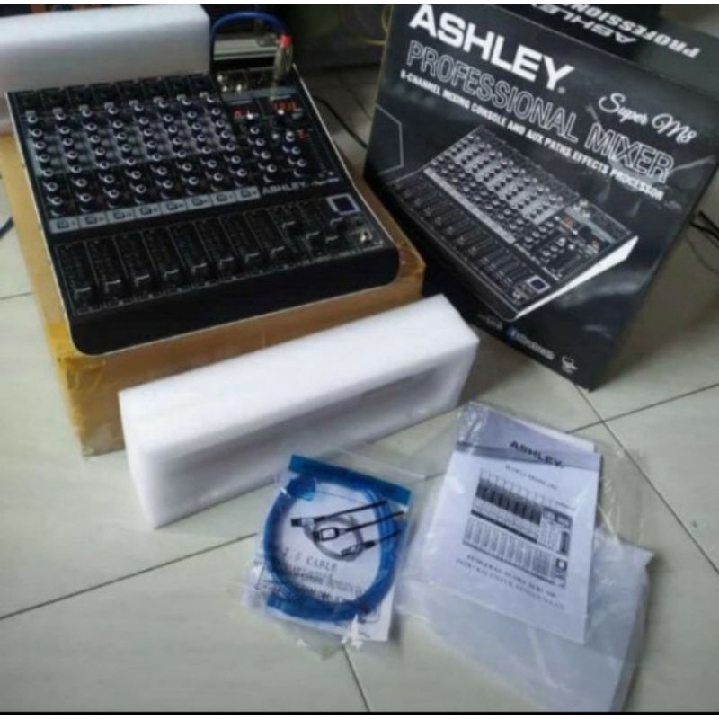 Jual MIxer Audio ASHLEY SUPER M8 Original Mixer 8 Chanel Usb Pc ...