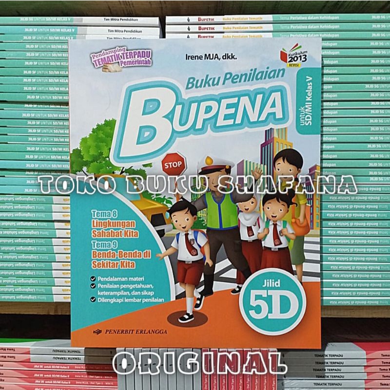 Paket 2 Buku Bupena 5C 5D Erlangga Kelas 5 SD K13 Revisi - Buku Penilaian ORI