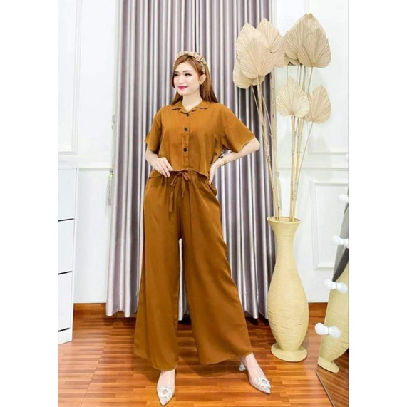 ONE SET CROP POLOS JUMBO | SET CROP WANITA | SETELAN KEKINIAN LD 120 | ONESET VIRAL