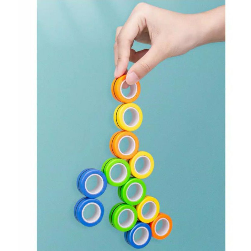 TERBARU Mainan  fidget spinner cincin  magnet magnetic ring 