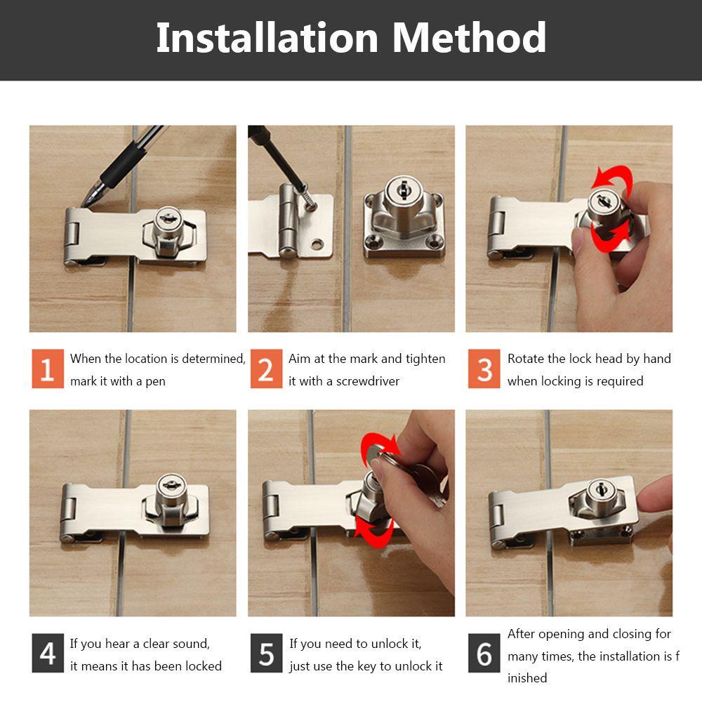 Suyo Keyed Hasp Lock Buckle Zinc Alloy Lemari Kabinet Bebas Pukulan