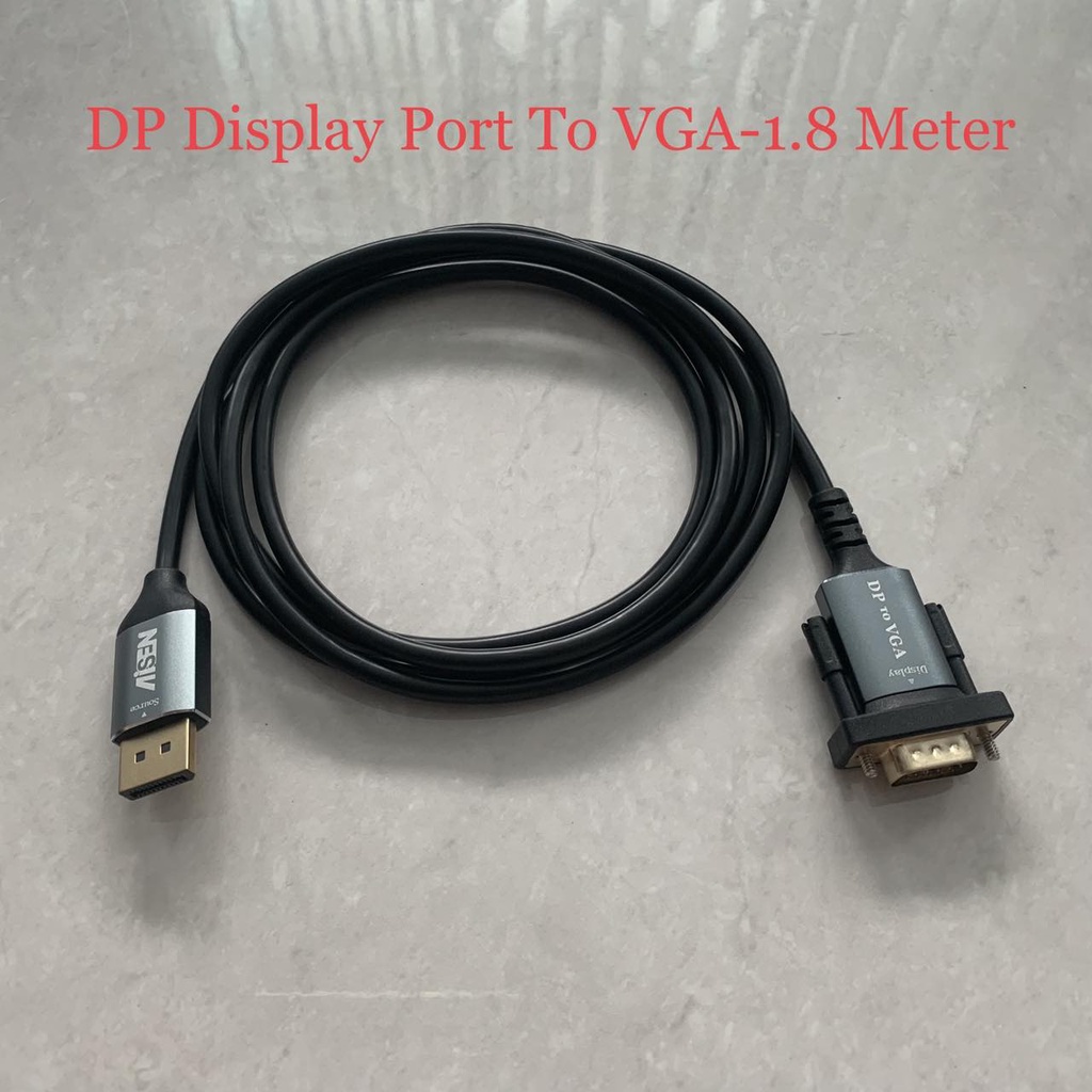 DP Display Port To VGA-1.8 Meter Converter/ DP To VGA-1.8m  (Aisen)