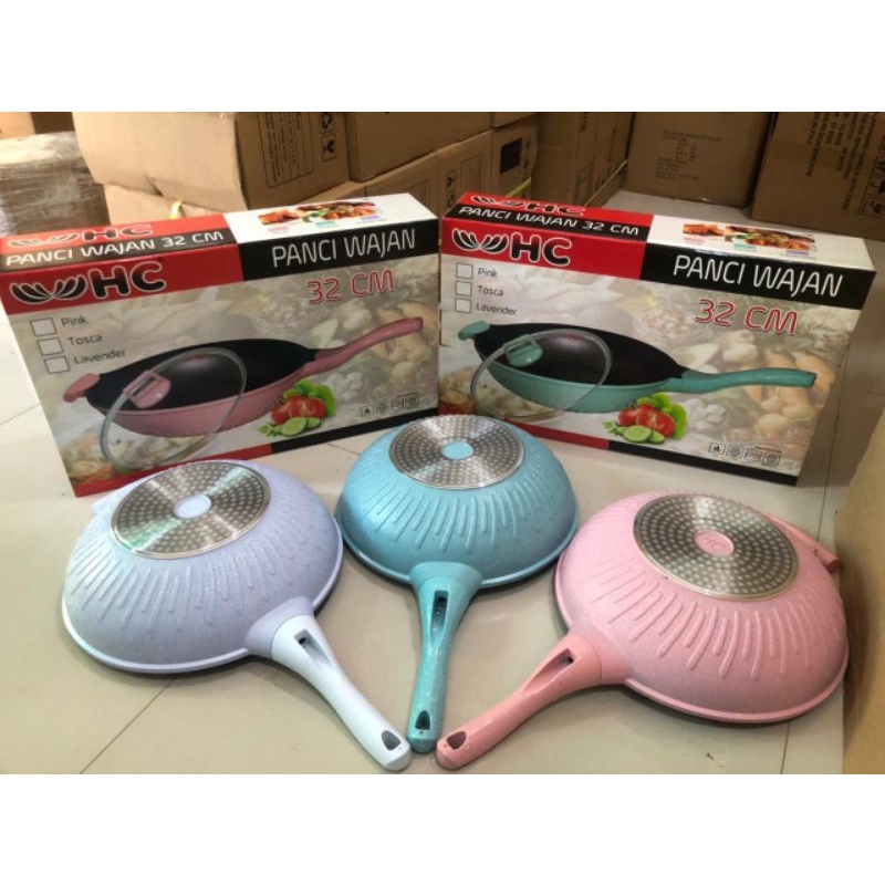 wok pan hc ukuran 32 panci korea anti lengket