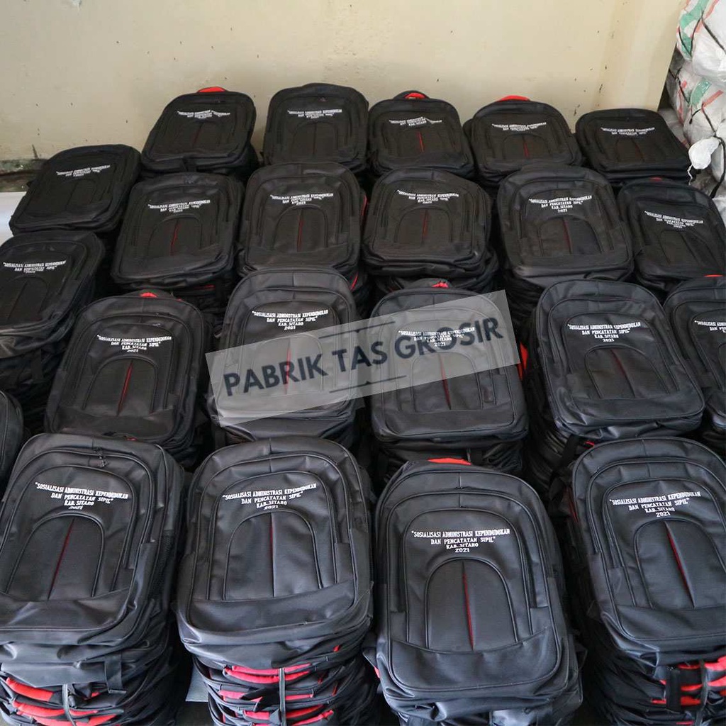 PESANAN GROSIR DARI ADMINDUKCAPIL KABUPATEN SITARO SEBANYAK 300 PCS TAS RANSEL GROSIR BORDIR HARGA EKONOMIS