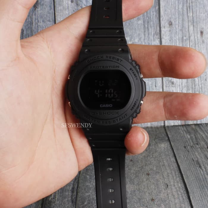 PALING LAKU  Jam tangan G Shock DW-5700 bb Full Black hitam digital