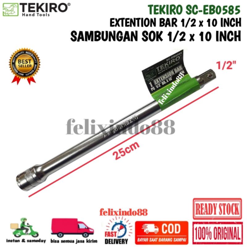SAMBUNGAN KUNCI SOK 1/2 INC x 10 INCH " TEKIRO GAGANG SOCK SHOCK EXTENTION SC-EB0585 ORIGINAL