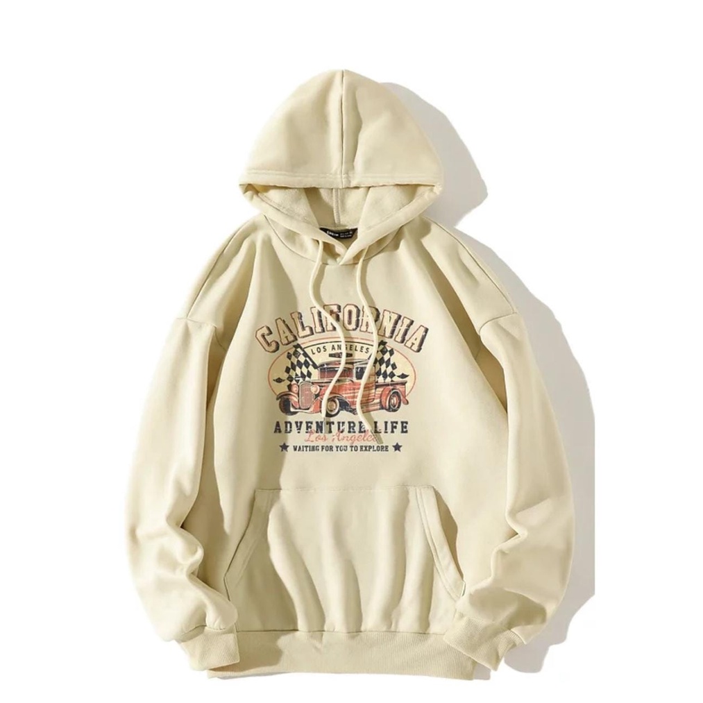 HOODIE PRIA WANITA KEKINIAN - HOODIE ADVENTURE LIFE CALIFORNIA   / HOODIE WANITA TEBAL