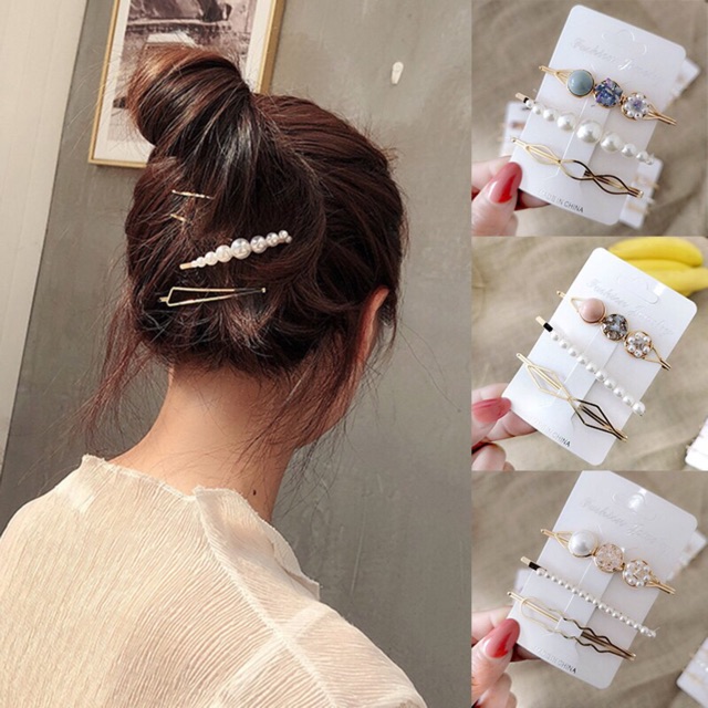 READY INDONESIA Pearl Hairclip hairpin jepit rambut mutiara import korea jepitan beads murah pink