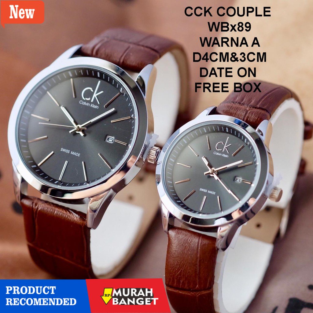 Jam tangan couple terbaik- JAM TANGAN CK COUPLE WBx89