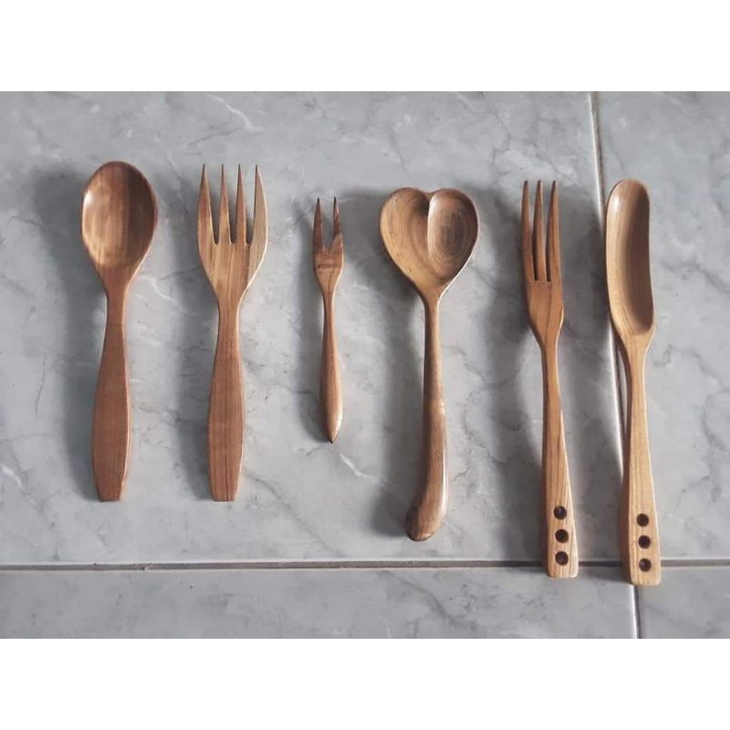 Sendok Garpu Kayu Minimalis