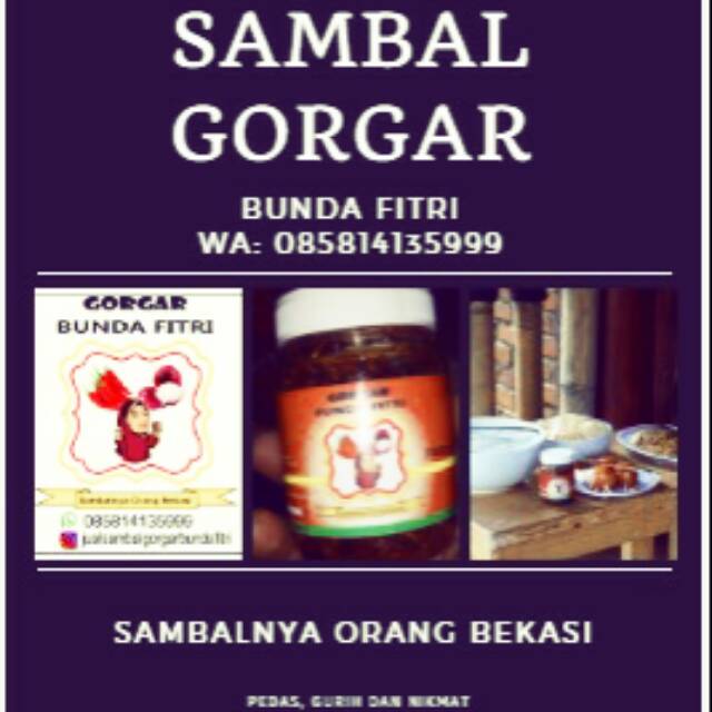 

Sambal gorgar bunda fitri