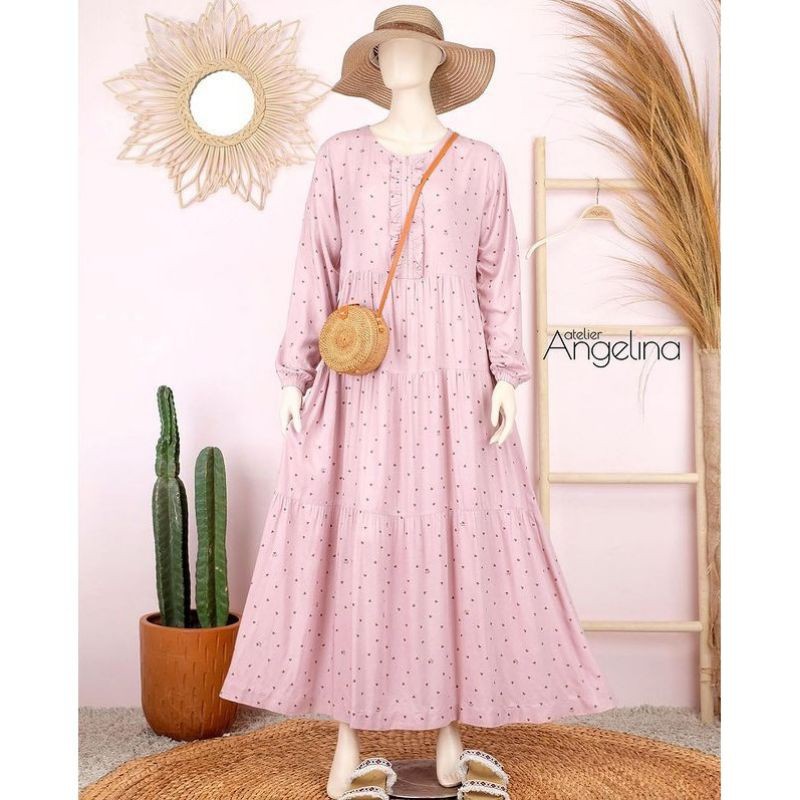 Bella Dress Lil Heart Pale Mauve Atelier Angelina