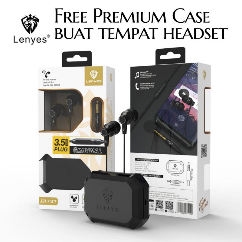Handsfree Lenyes LF37 Hifi Stereo Earphone Extra Bass