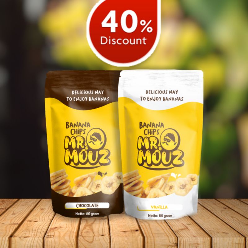 

Keripik Pisang Mr. Mouz, Spesial Harga PROMO untuk 1000pcs Pertama