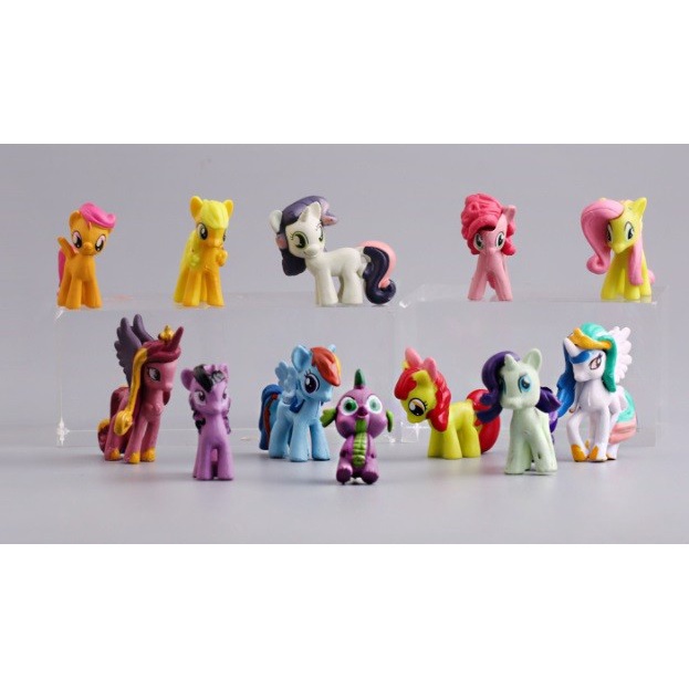 Topper Kue Mini Action Figure My Little Pony Set isi 12 High Quality