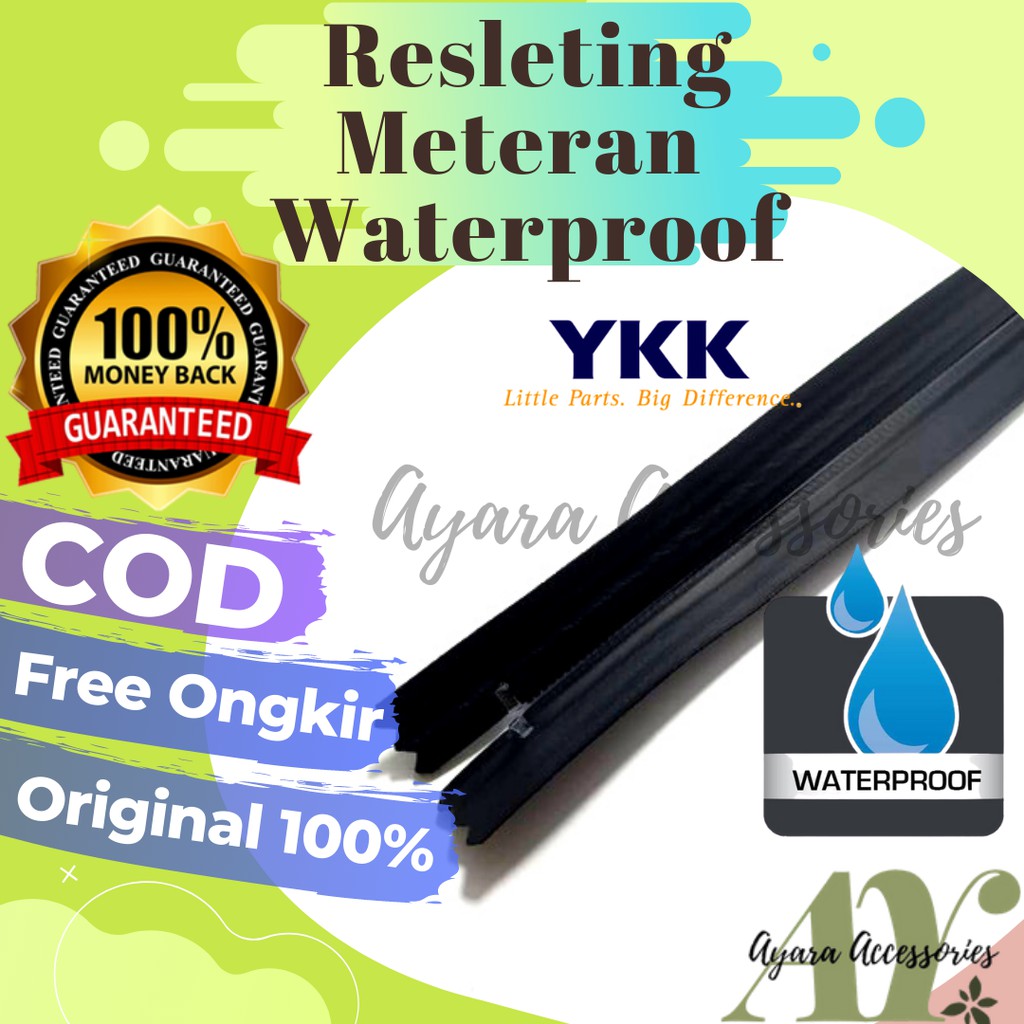 RESLETING SLETING METERAN YKK WATERPROOF ANTI AIR NO 5