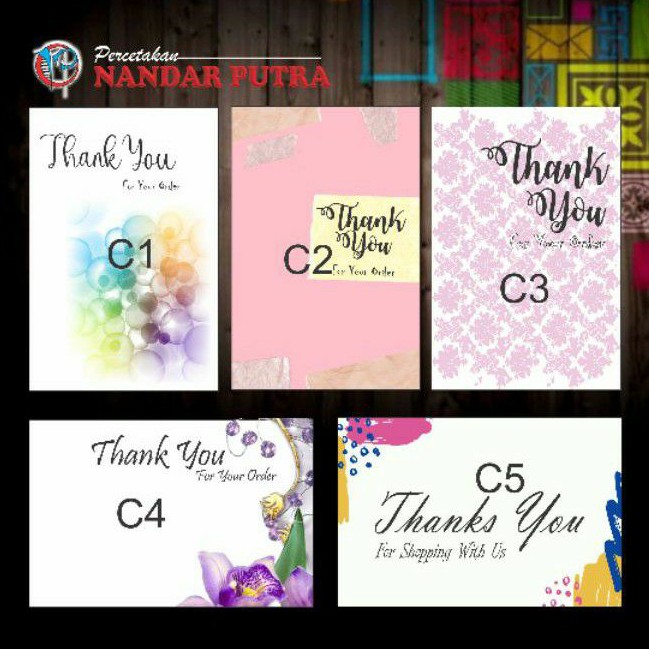 

Thank you card free design