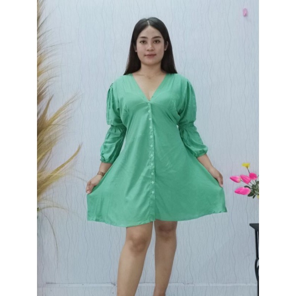 DRESS BRISIA /DRESS/DRESS PENDEK/DRESS PENDEK POLOS