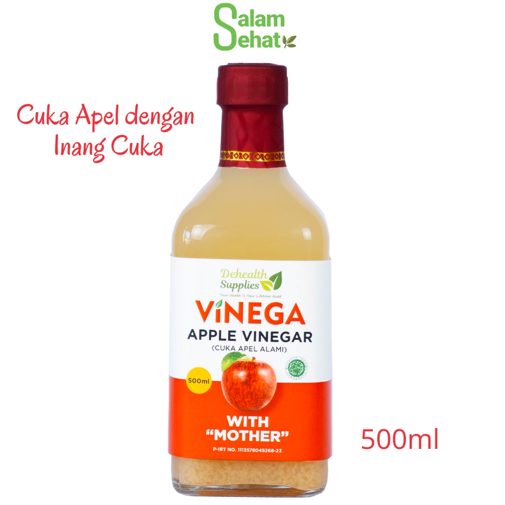 

FINEGA (d/h VINEGA) Dehealth Cuka Apel / Apple Vinegar 500ml Kemasan Botol Kaca Baru