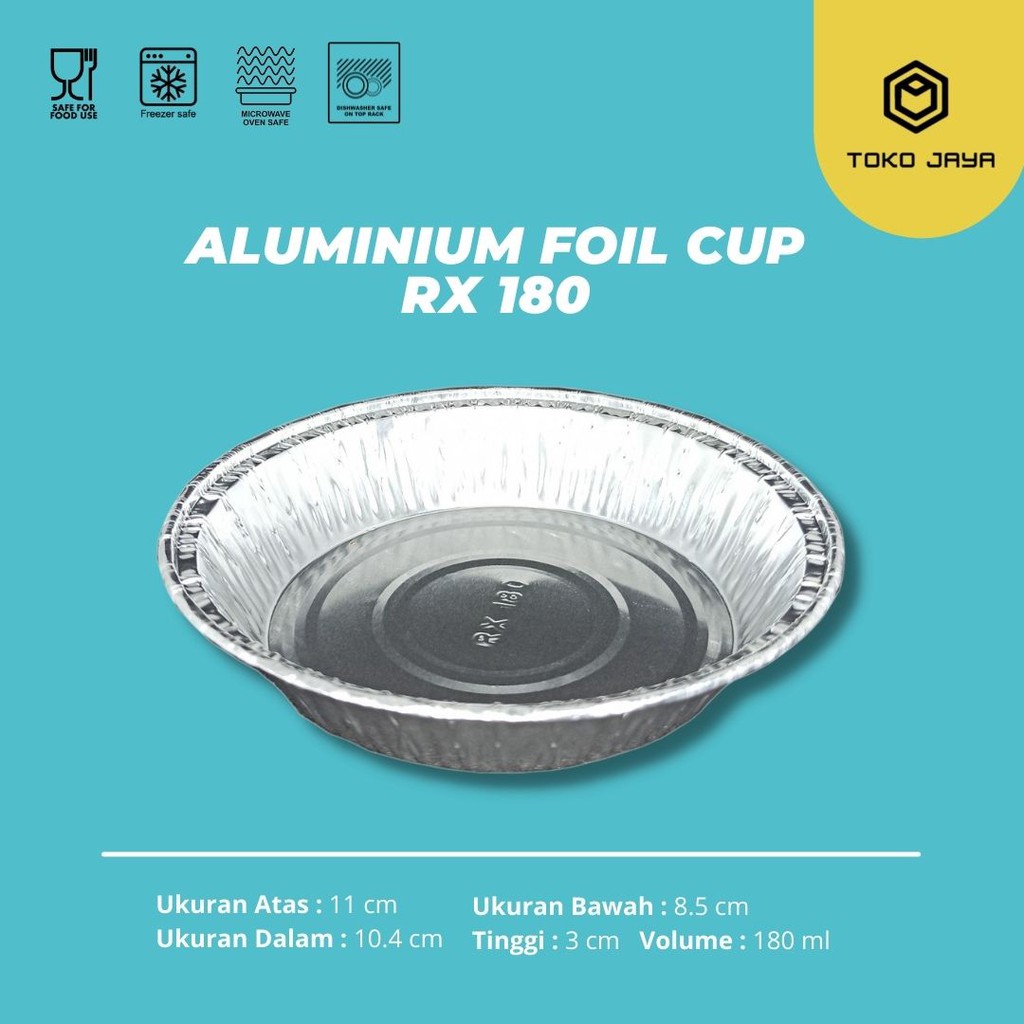 ALUMINIUM FOIL CUP RX 180 / ALUMINIUM FOIL CUP / READY STOCK