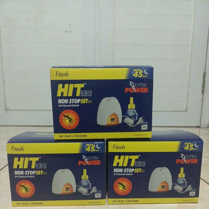 HIT ELECTRIC NON STOP SET ALAT ELEKTRIK PLUS REFFIL(PROMO EXTRA POWER FRESH)anti nyamuk