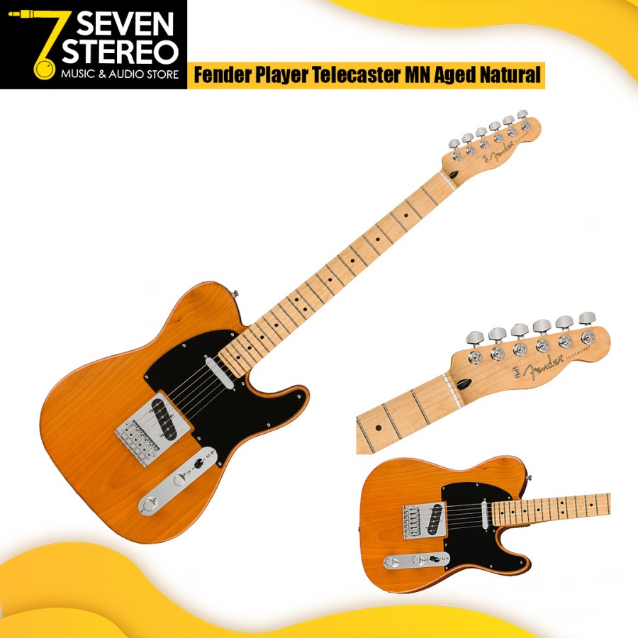 Fender Ltd Ed Player Telecaster Electric Guitar Maple FB Aged Natural