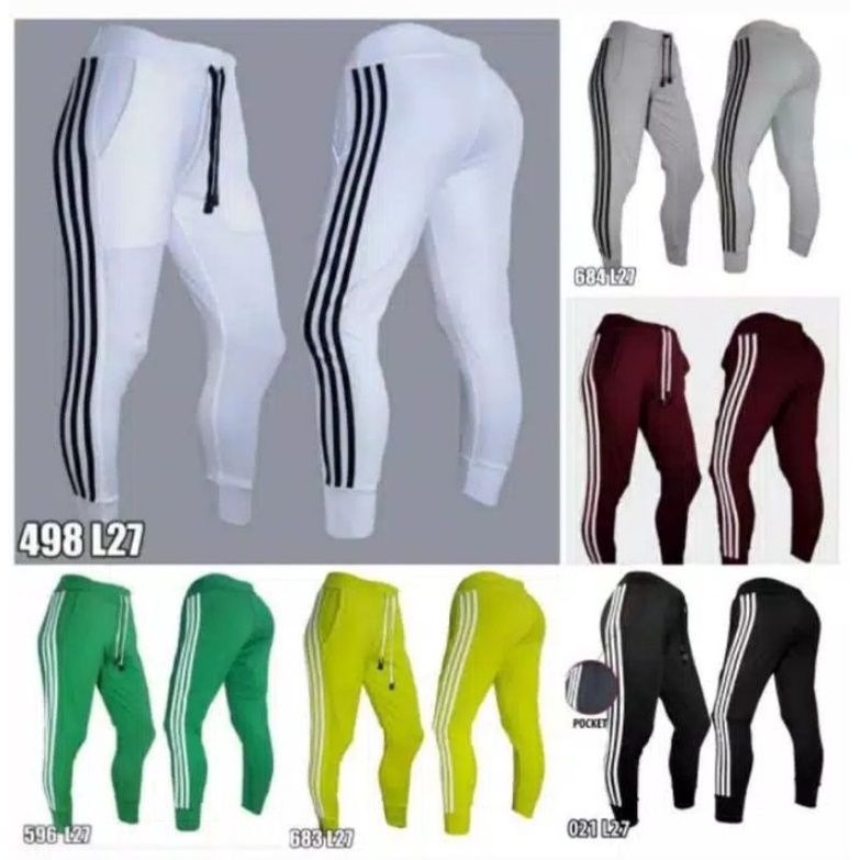 (READY STOCK) Celana Joger SIXPACK (paket isi 6 Pcs)Stripe dan Polos,warna bebas pilih,SIZE S-XL