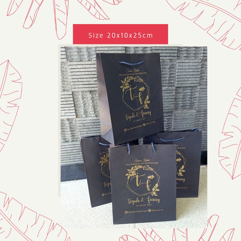 

paperbag hitam/paperbag hitam sablon/tas songgong