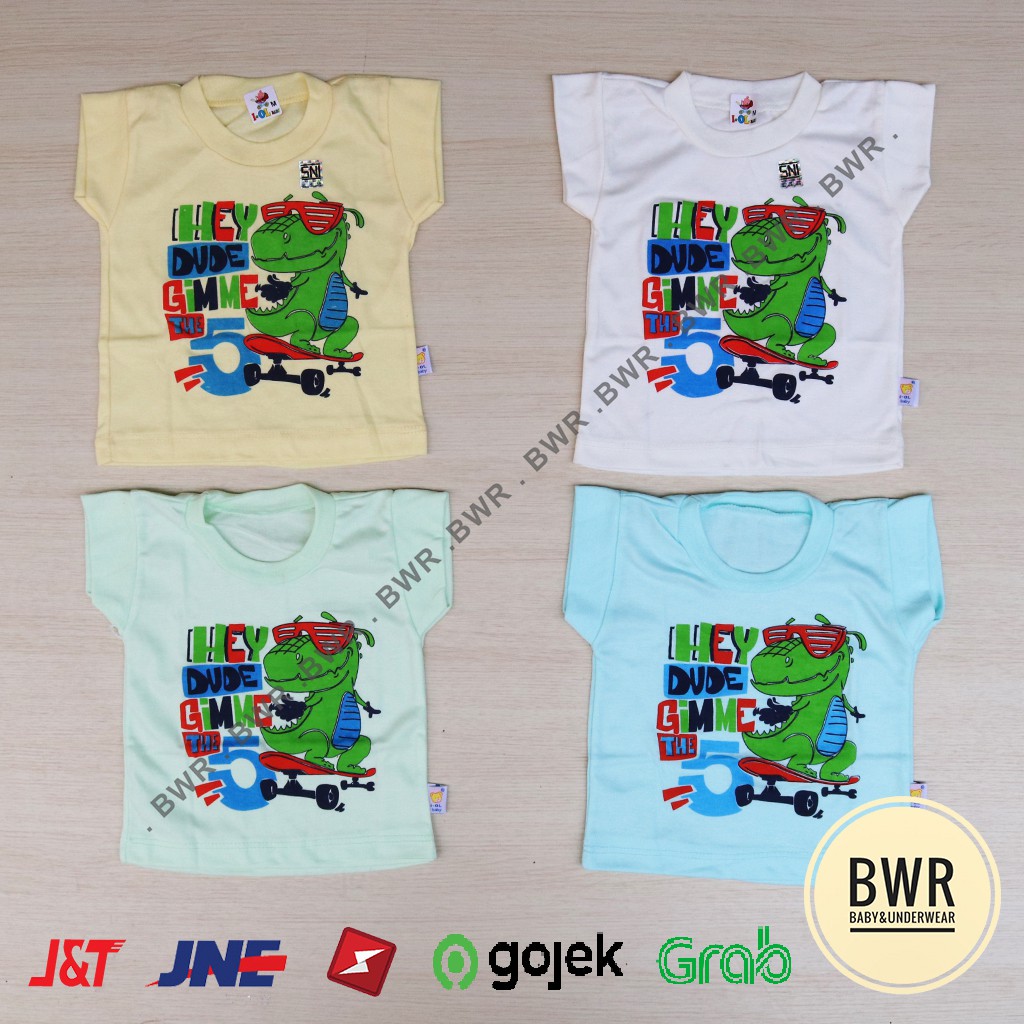 Kaos Oblong IOL MOTIF SABLON / Kaos Anak Baby Lengan Pendek Baju Bayi Atasan Bayi Pilih Warna | Bwr