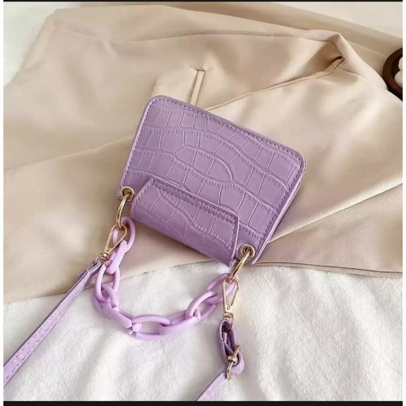 GTB - Sling Bag Mini / Tas Selempang Wanita / Tas Lilac