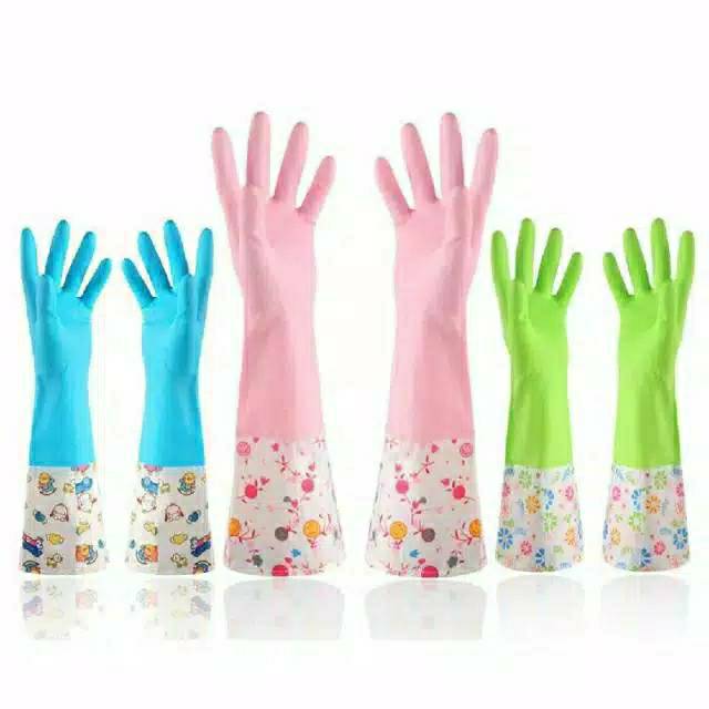 Sarung Tangan Latex Panjang 50cm untuk cuci piring/berkebun/beternak/cleaning Service