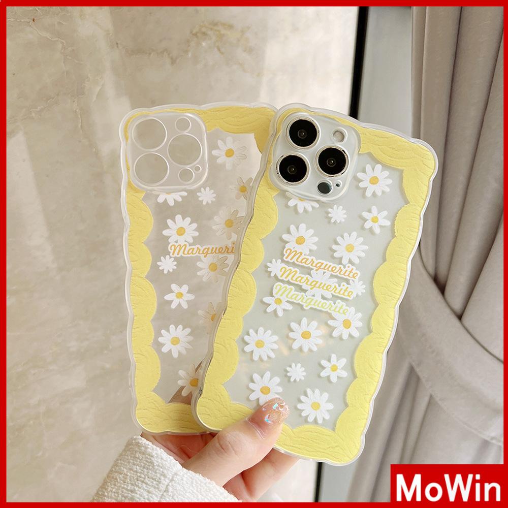 Casing Soft Case Silikon Transparan Motif Bunga Daisy Untuk iPhone 13 Pro Max 12 Pro Max 11 7plus