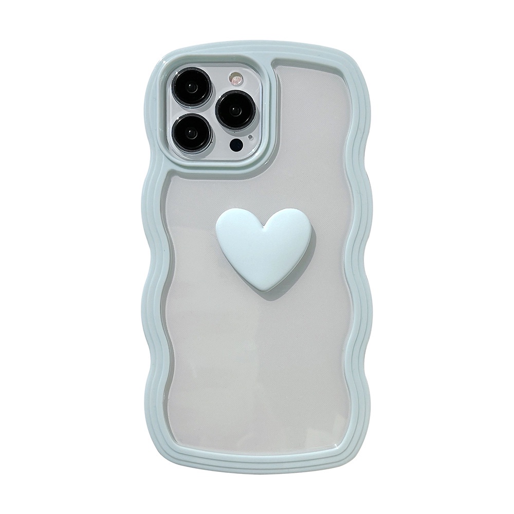 Soft Case Silikon Transparan Motif Hati 3D Untuk Iphone X XR XS 11 12 13 PRO MAX SE 2020