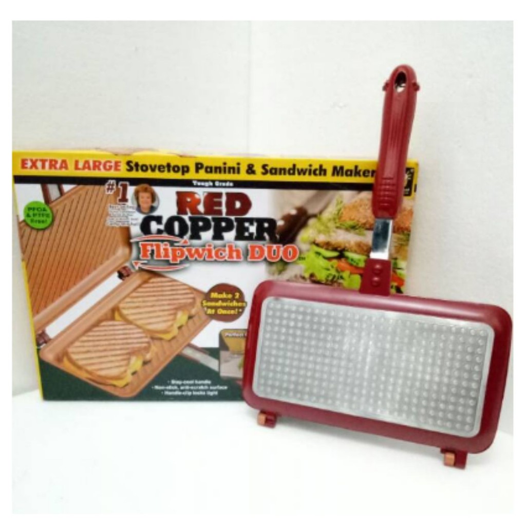 FLIPWICH DUO RED COPPER DOUBLE PAN ANTI LENGKET