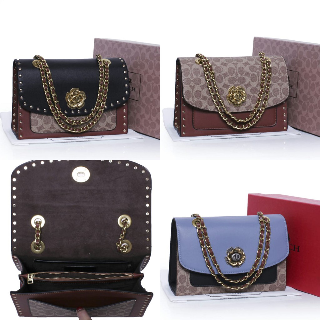 Coach Parker Colorblock 27192 + Box Semprem Authentic