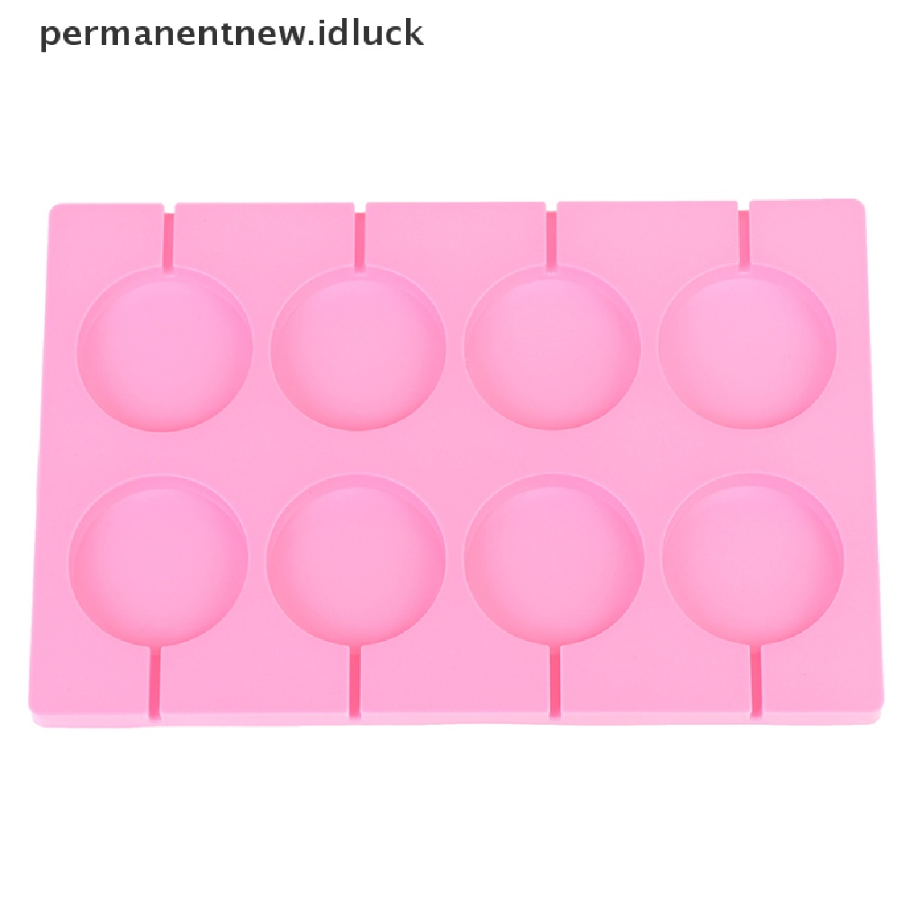 Cetakan Kue Bentuk Bulat Besar 8 Lubang Bahan Silikon Untuk Alat Dekorasi Dapur