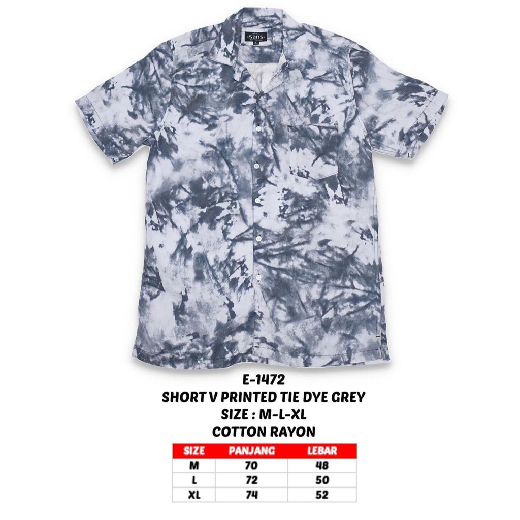 Mensfashionhouse Baju Kemeja Tie Dye Pria Lengan Pendek Kasual Murah Limited Edition