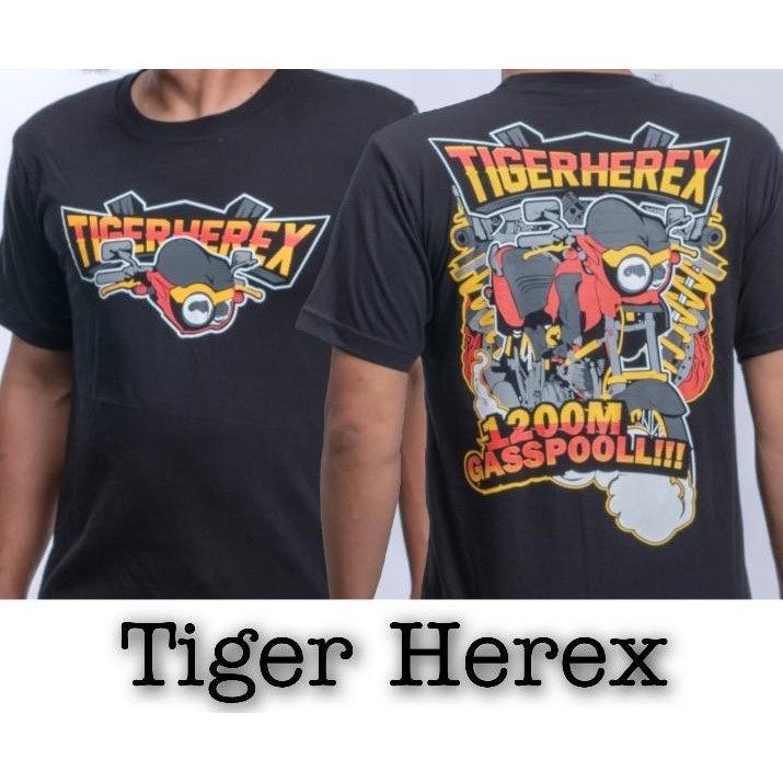 KAOS MOTOR HONDA TIGER HEREX 1200M GASSPOLL HITAM | Shopee ...