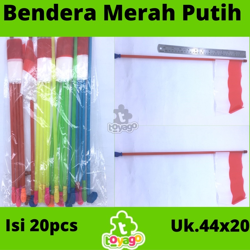 mainan bendera + balon isi 20pcs grosir murah