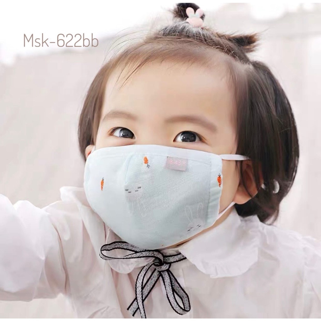 Masker Kain Anak Bayi Batita Balita Cotton Import Super Premium