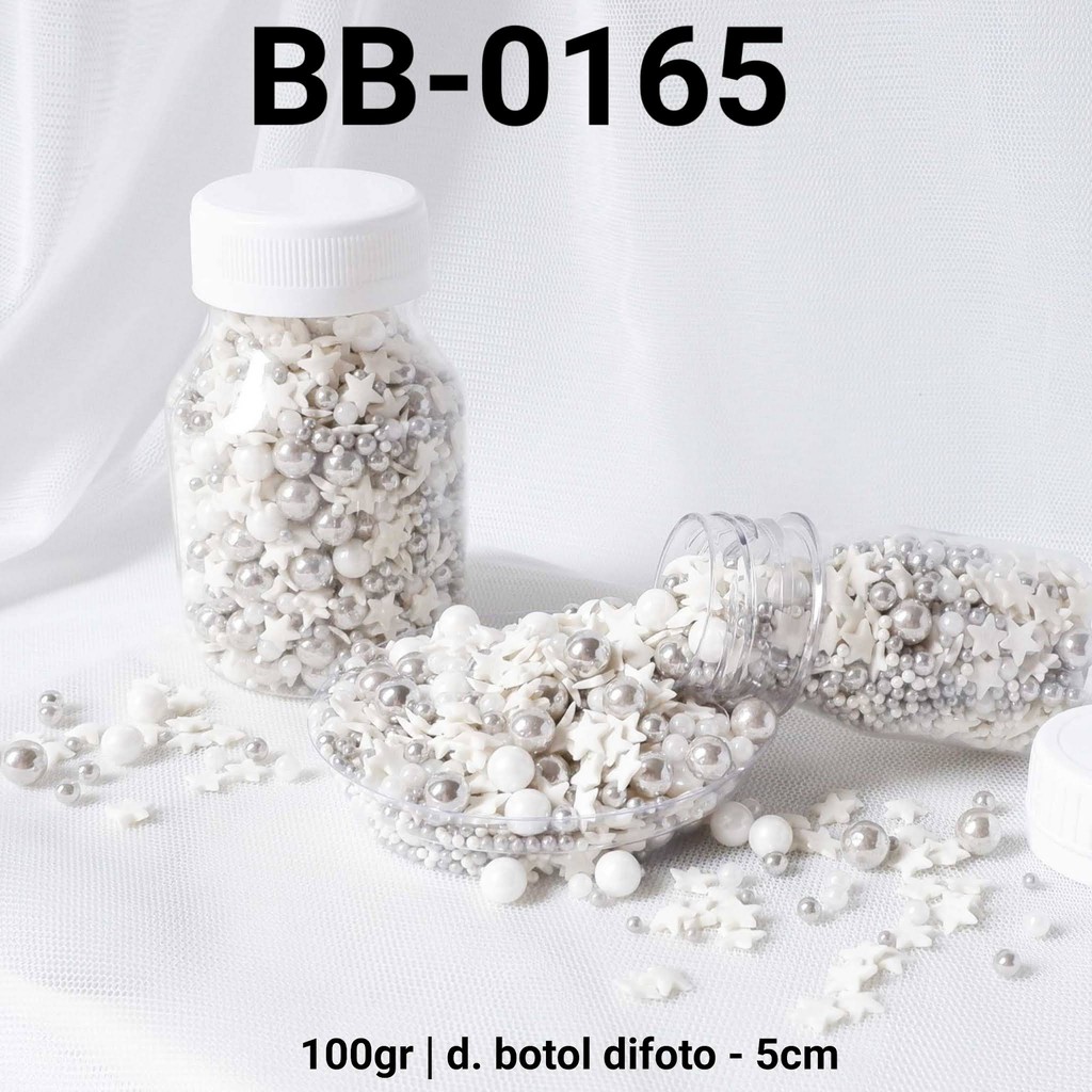 

BB-0165 Sprinkles sprinkle sprinkel 100 gram bintang mutiara silver yamama baking grosir murah sprinkles cake dekorasi mutiara trimit decoration story sprinklestory sprinklesstory sprinkle story yamama baking