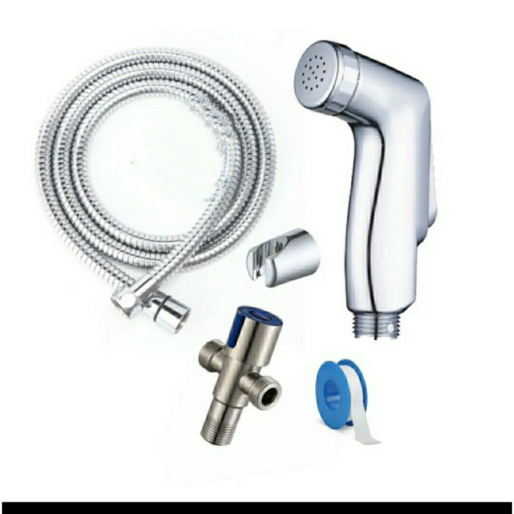 Paket set jet Shower Bidet 18ST & Kran t cabang 52S complete set kloset