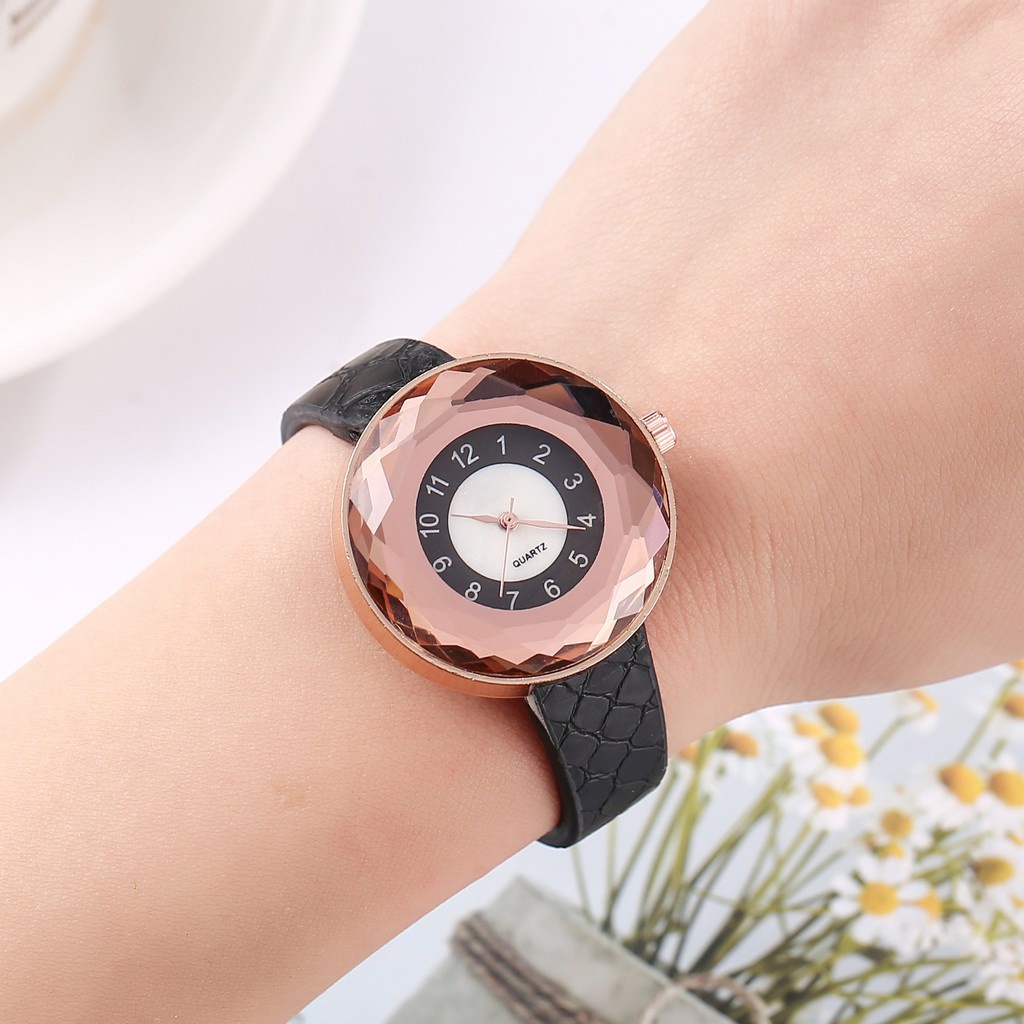 JAM TANGAN WANITA VERSI KOREA DARI TREN FASHION ARLOJI JAM TANGAN MURAH CEWEK BINTANG SEDERHANA W48