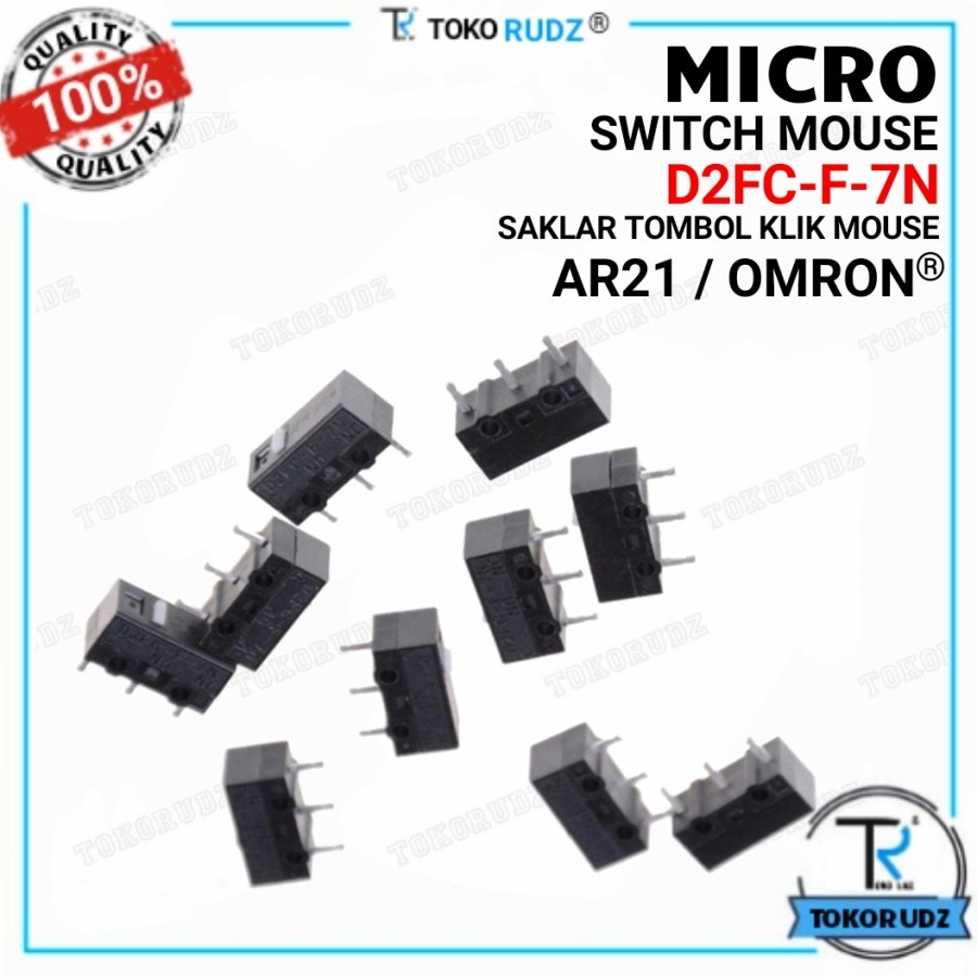 Micro Switch Mouse Omron D2FC-F-7N Mikro Saklar Tombol Klik AR21