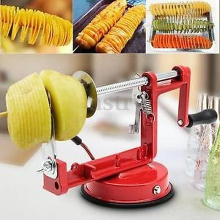 SPIRAL POTATO SLICER ALAT PEMOTONG KENTANG Goreng Dapur Pisau Chips