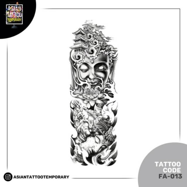 TATTO TEMPORER TATO SEMENTARA/ Desain BUDHA SALIB BUDA /TERLARIS/COCOK UNTUK PARTY JALAN JALAN ACARA